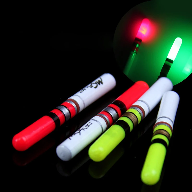 20 قطعة/الوحدة الأخضر/الأحمر عصا إضاءة LED الصيد العوام الصيد تعويم مجموعة مع CR322 بطارية + أنبوب الصيد معالجة التبعي B121