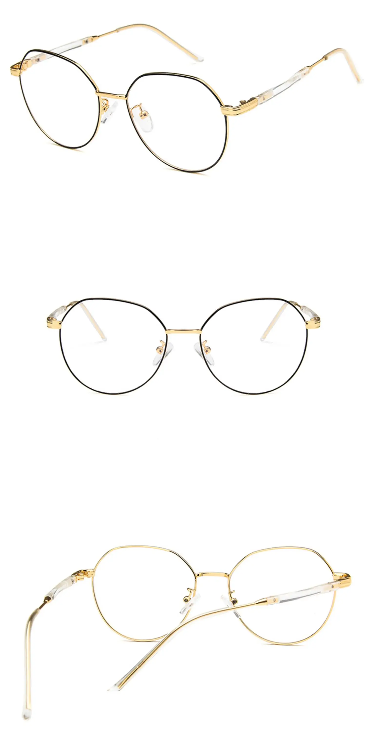 В режиме реального времени-ограниченное количество Gafas Lentes Opticos Mujer очки унисекс стильная оправа для очков полигон полное украшение по рецепту