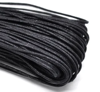 

DoreenBeads Wax Rope Jewelry Rope Black 2.0mm ( 1/8"), 5 M 2015 new