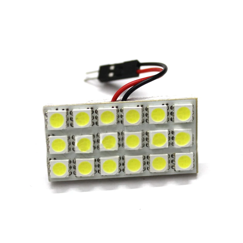 43*22 см DC 12 V 18 SMD 5050 светодиодный автомобиль лампа для внутреннего освещения Панель T10 гирлянда Потолочные плафоны