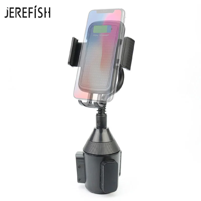 

JEREFISH Universal Car Phone Holder Car Cup Mount for iPhone Android Huawei Xiaomi 360 Degree Rotation Car Holder Clip
