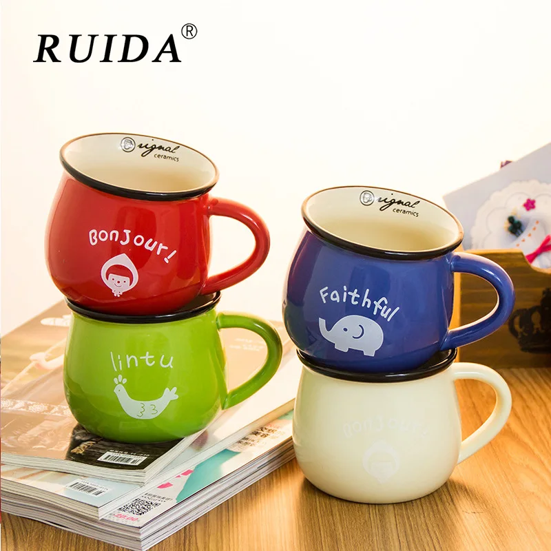 

RUIDA Travel Outdoor Home Vintage Style Handmade Enamel Cup Mug for Drinking Coffee Milk Tea breakfast Mug Camping Hiking Gift