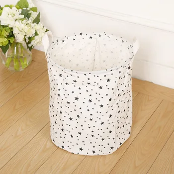 

New Dirty Clothes Storage Basket Cotton Folding Laundry Basket For Toy Environmental Protection Material For Kids Children