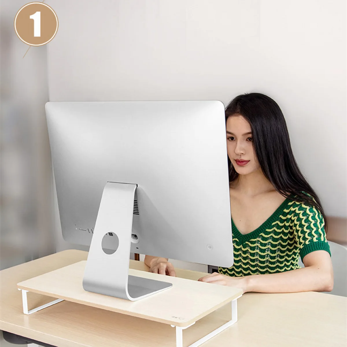  New Computer Stand Monitor Increased Shelf Screen Heightened Base Desktop Keyboard Storage Shelf El