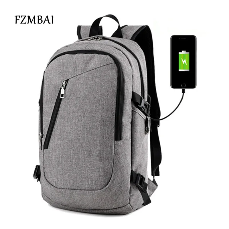 Удобный дорожный рюкзак FZMBAI унисекс с USB портом для зарядки мужские Студенческие