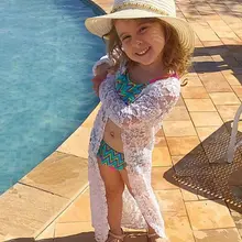 PUDCOCO/детское кружевное солнцезащитное летнее пляжное платье для маленьких девочек, Рашгард, накидка, верхняя одежда, От 6 месяцев до 5 лет