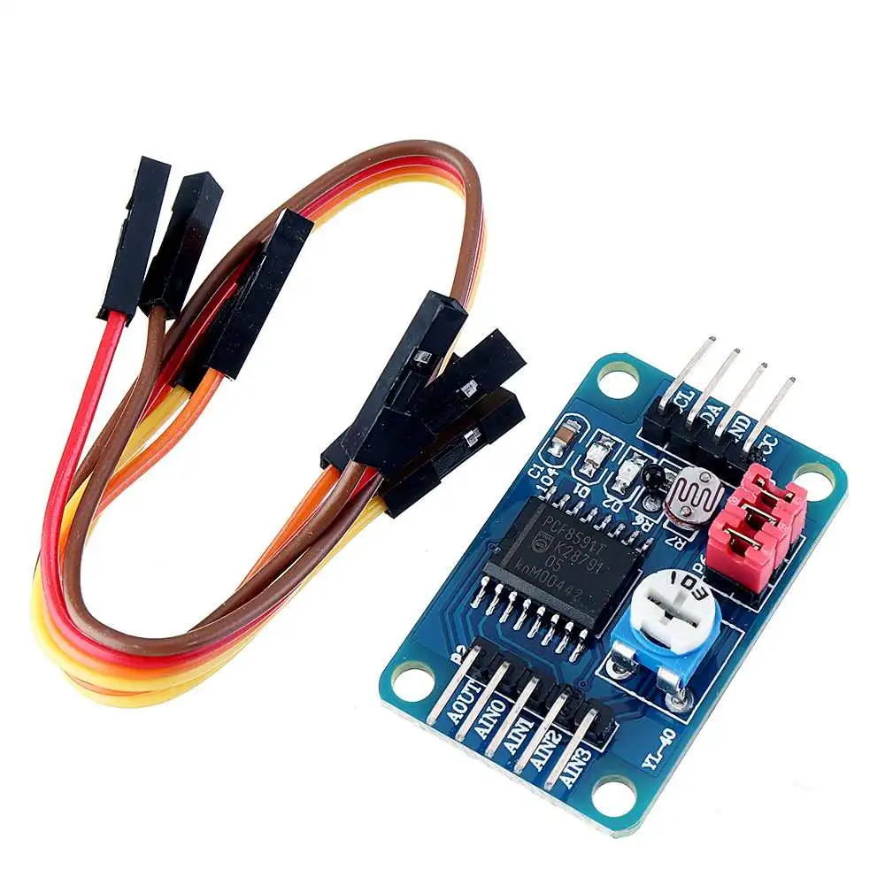 CLAITE Converter Module PCF8591 AD/DA Light Sensor +5 DuPont cables Analog to Digital to Analog Conversion For Arduino 