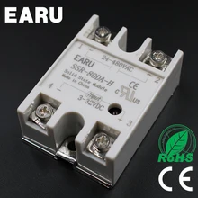 Relé de Estado sólido SSR SSR-80DA-H 80A 80DA-H 3-32 v DC PARA 90-480 v AC relé de estado sólido resistência Regulador
