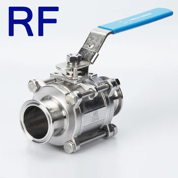 

RF 3/4" SS304 316L 3 Pc Type Full Port Ball Valve Sanitary Tri Clamp Ferrule Type For Homebrew Diary