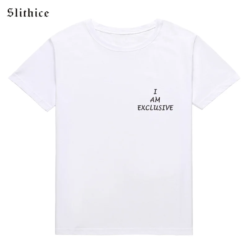 Женская футболка с коротким рукавом Slithice I AM Повседневная летняя буквенным