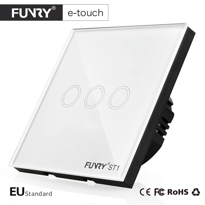 Funry Smart home настенный выключатель кристалл Стекло Панель Сенсорный экран
