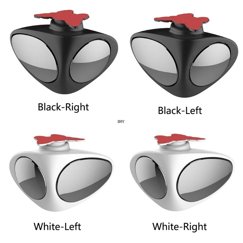 Новинка, 1 шт., Автомобильное зеркало заднего вида, вращающееся на 360 градусов, регулируемый выпуклый широкоугольный зеркало для слепых зон, левый/правый INY