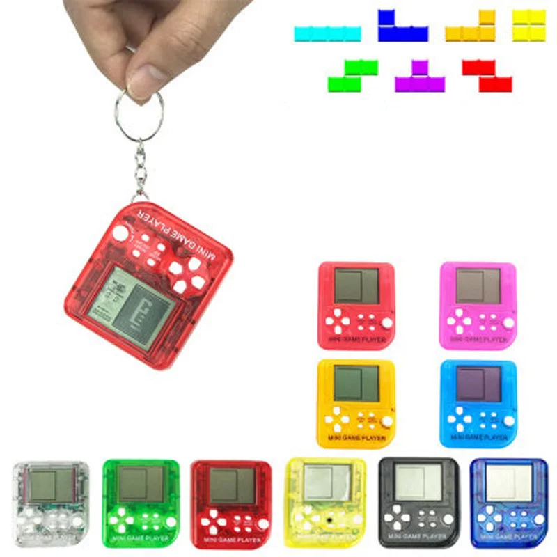 

2018 Retro Mini Matchbox Tetris Kids Console Game Console Game Players LCD Portable Built-in 26 Games Random Color