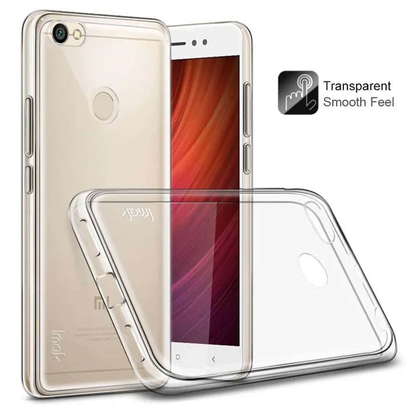 

IMAK Slim Version Smooth Feel TPU Case for Xiaomi Redmi Note 5A Prime with Screen Film - Transparent