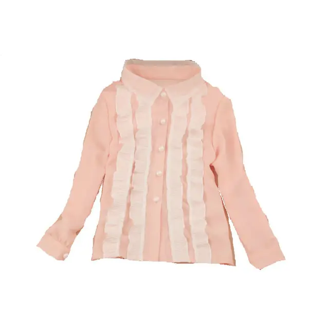 Girls Tops And Blouse 2019 Autumn Kids Baby Girl Clothes Children Clothing School Girl Ruffle Blouse Chiffon Child Shirt 2-16Y - Image 5