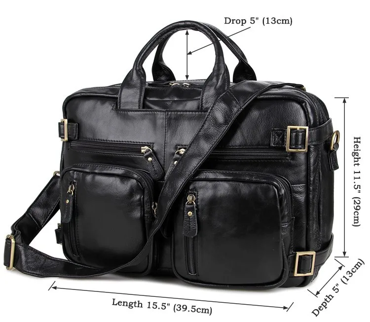 Модные два использования натуральная кожа мужские рюкзаки кожаный рюкзак деловые мужские дорожные сумки 1" портфель для ноутбука# VP-J7026