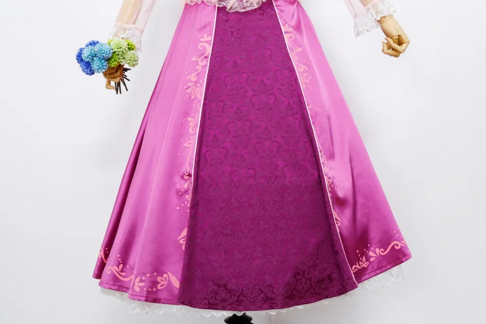 Платье принцессы Рапунцель для взрослых; Карнавальный костюм для женщин; вечерние бальные платья на Хэллоуин