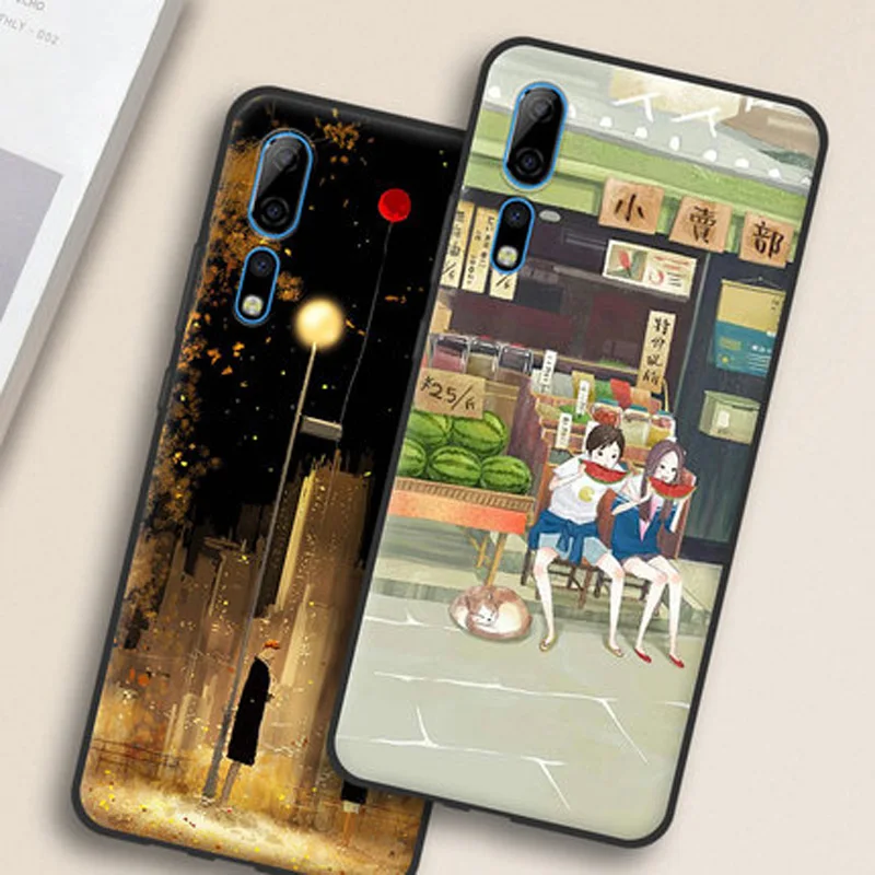 Чехол для ZTE Axon 10 pro чехол 10Pro с цветами Мягкий Силиконовый ТПУ телефона Axon10 A2020Pro