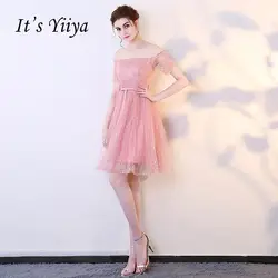 Это yiiya много различных Иллюзия цветок Линии По колено ужин подружки невесты платья вечерние короткие торжественное платье LX154