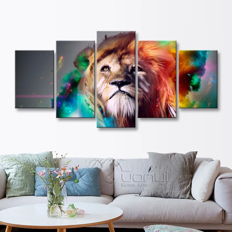 painting & calligraphy print lion canvas poster wall art living room restaurant Bedroom Decorative paintings DWZI-001 (4)