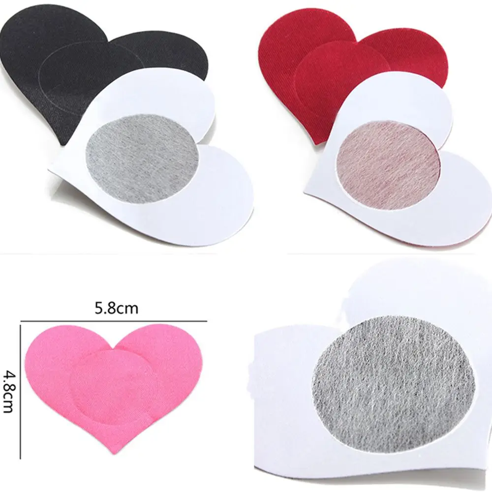 1 Pair Breast Petals Heart Shape 4 Colors Adhesive Nipple Covers