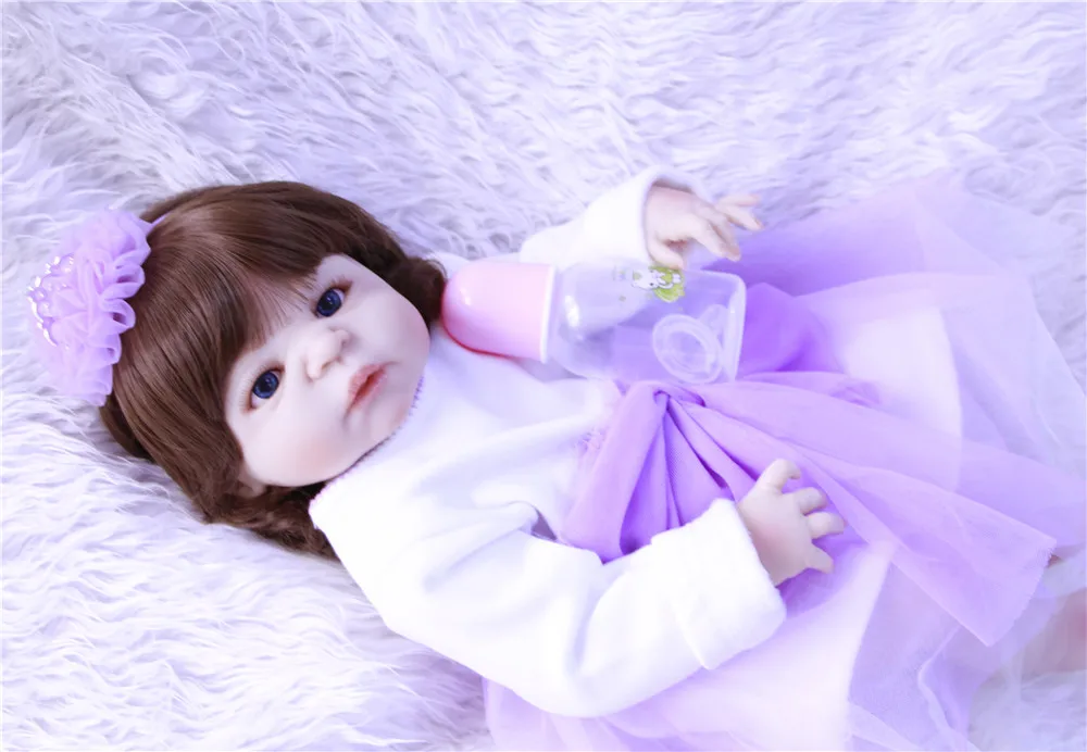 DollMai Reborn куклы 23 "полный Силиконовый reborn Детские куклы Детский подарок BJD princes кукла bebe куклы com corpo de silicone menina