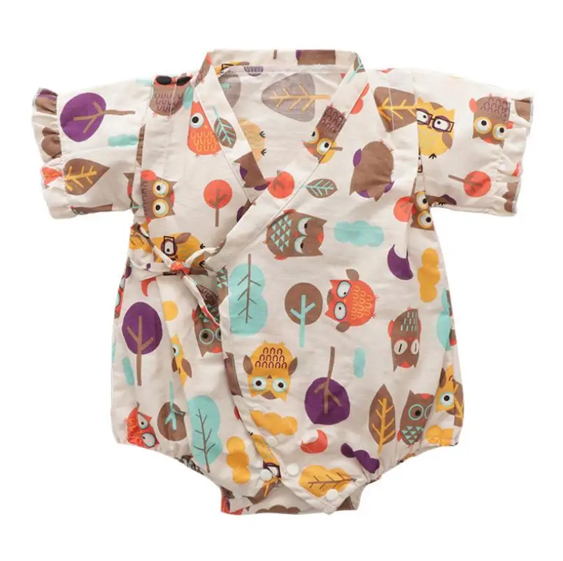 Кимоно для новорожденных мальчиков и девочек, одежда в японском стиле, детские пижамы, халаты, халат, униформа, костюм для младенцев, Y833