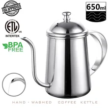 22oz/650ml Stainless Steel Pour Over Coffee Kettle