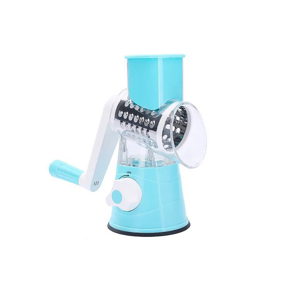 

Konesky Vegetable Cutter Round Mandoline Slicer Potato Carrot Grater Slicer With 3 Stainless Steel Chopper Blades Kitchen Tool