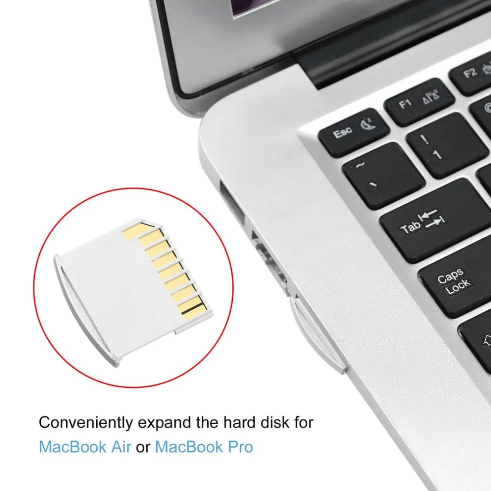 Портативный мини-размер TF карта для безопасности цифровой карты памяти адаптер для MacBook Pro Air адаптер памяти привод Белый Прямая доставка