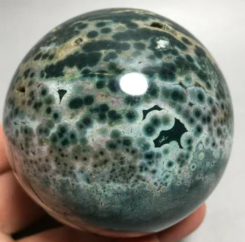 

481g RARE NATURAL OCEAN JASPER QUARTZ CRYSTAL BALL HEALING quartz crystals