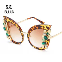 D-BULUN Señoras de La Manera Rhinestone Del Ojo de Gato gafas de Sol de Lujo Gafas de Diseñador de la Marca Mujeres Sexy Sombra Gafas De Sol Gafas Feminino