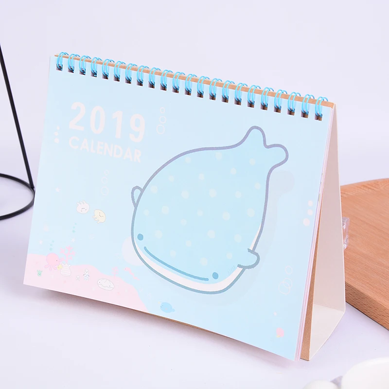 Милый мультфильм сумикко гураши КИТ стоящий стол календарь Настольный для того чтобы сделать список ежедневник книга японские канцелярские принадлежности - Цвет: Синий