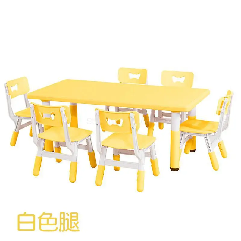 Набор для детского сада, стол и стул, Детский многофункциональный подъемный стол, Детские обучающие игрушки, пластиковый стол, игровой стол и стулья - Цвет: 60x120cm20