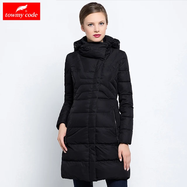 Towmy Code beauty 2015 winter fashion lady slim long thick down jacket ...