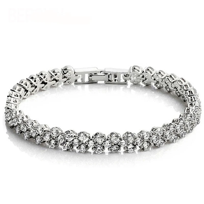 Женский браслет из серебра 925 пробы с кристаллами|bracelets for|crystal bracelets for womencrystal bracelet