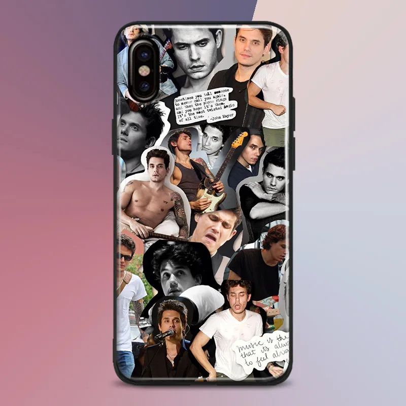 

John Mayer collages coque Tempered Glass Cover Phone Case Soft Silicone For Apple iPhone5 5s Se 6 6s 7 8 Plus X XR XS 11 PRO MAX