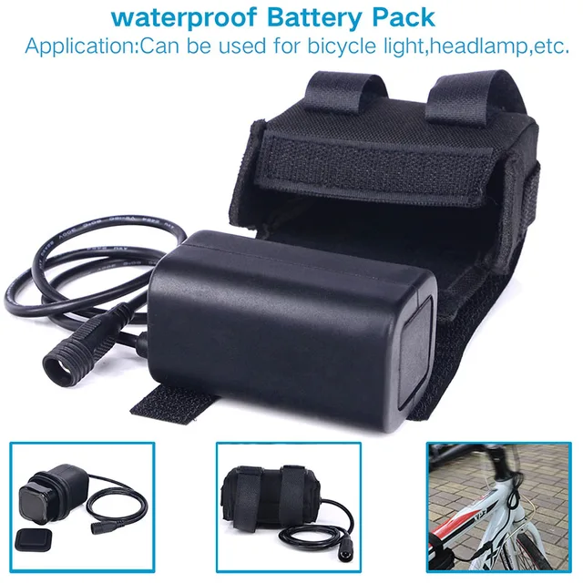 Best Price Waterproof 8.4V 6400mAh 4x18650 Rechargeable Battery Pack For LED Bicycle Lights Lithium Batteries Bicycle Accessories