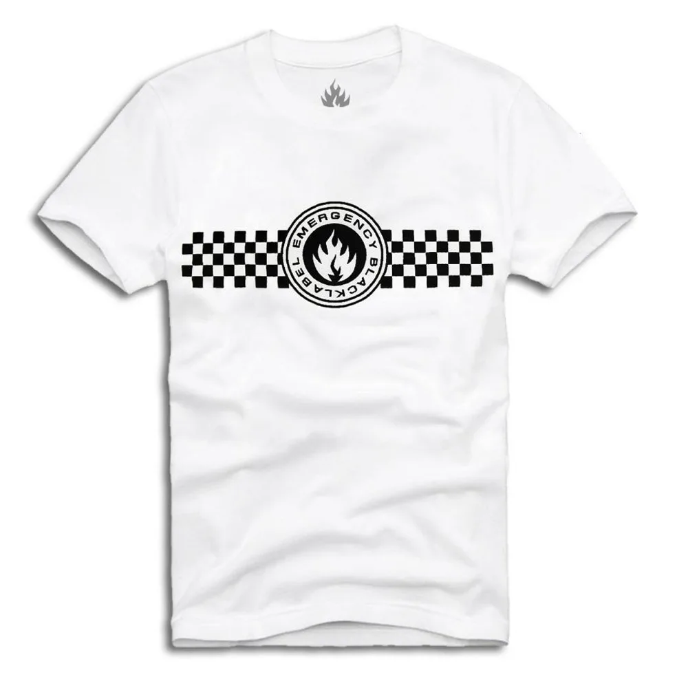 Black Label оригинальный футболка для катания на роликах "Emergency" зонтик клетчатый трек футболка 2019 Мода для мужчин повседневное летняя дизайн