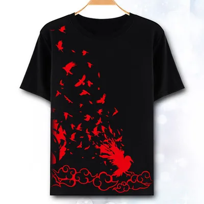 

Naruto T-shirt Anime Cosplay Itachi Uchiha Sasuke t shirt costume Fashion Men Tops Tees