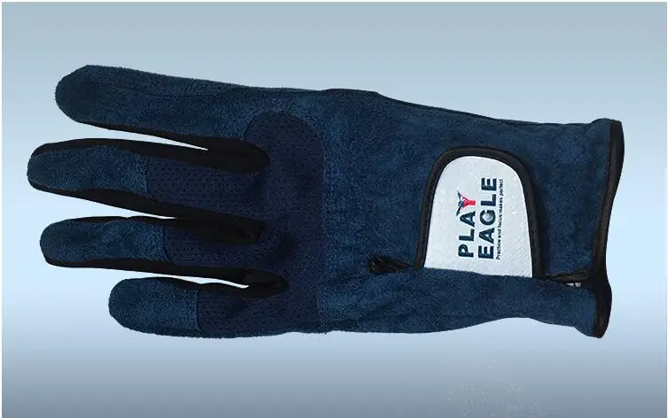 PLAYEAGLE микрофибра ткань мужская левая перчатка для гольфа s мягкие дышащие перчатки синий цвет спортивная Нескользящая Перчатка для гольфа 2 шт./партия
