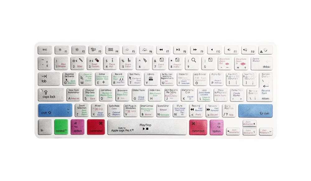 Обложка экрана клавиатуры для iPhone iMac с горячей клавиатурой A1278 Logic Pro X Macbook Air retina 13