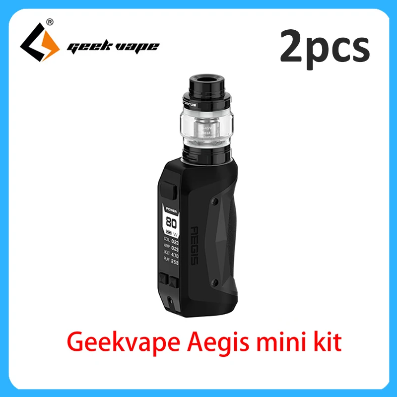 2 шт. Geekvape Aegis mini 80 Вт комплект с батареей 2200 мАч как чипсет aegis mini mod& 5,5 мл Cerberus tank vs aegis legend mod