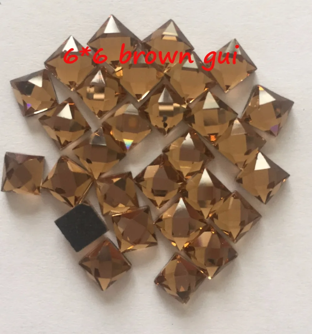 shap rhinestones Hot Sale square 6mm*6mm 4mm*4mm 200pcs/pack Glass Flatback Crystal Hotfix Rhinestones free shipping-in Rhinestones from Home & Garden on ...