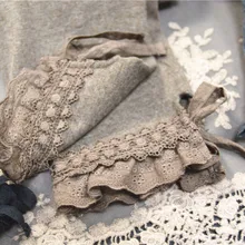 Женские плотные леггинсы в стиле ретро Mori Girl, хлопковые леггинсы большого размера на шнуровке с бантом, винтажные однотонные базовые леггинсы с эластичной резинкой на талии 1327