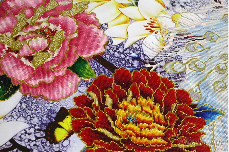 Специальная форма, DIY Алмазная вышивка цветок, Картина Павлин, мозаичная картина, вышивка крестиком, животное, рукоделие, холст, Декор, подарок