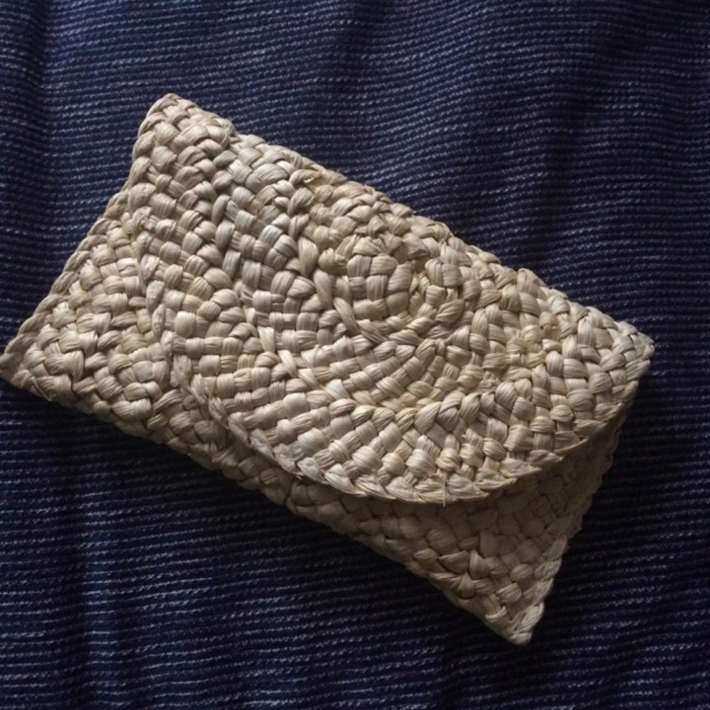 

FGGS Women Straw Bag Elegant Female Braided Handbag Envelope Hasp Beach Bag For Ladies