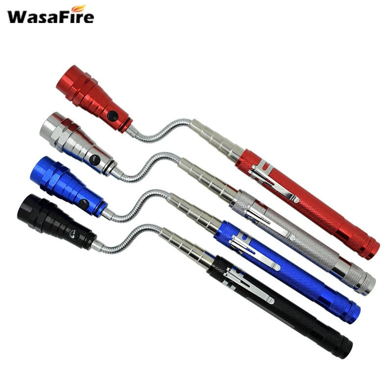 

Wasafire Portable Work Light Lamp Flashlight Flexible Flash Light Torch with Magnet Telescopic 3 LED Lamp Pick Up Tool Lanterna