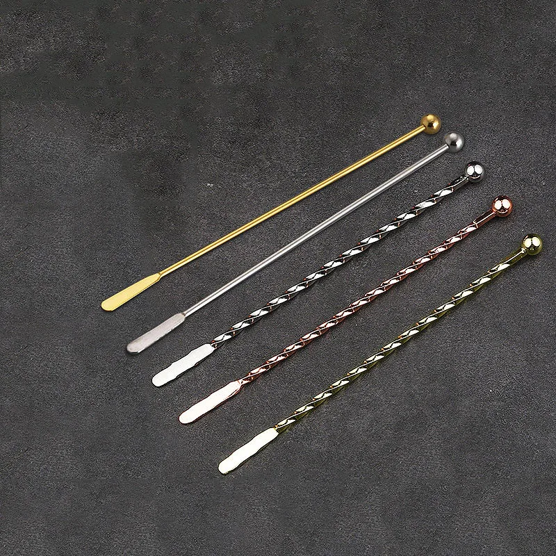 

Stainless Steel Threaded Twisted Mixing Stir Bar Spoons Creative Mixing Cocktail Stirrers Sticks for Wedding Party Bar Bartender