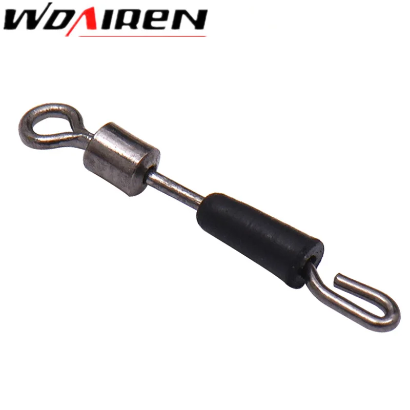 

50pcs/lot Ball Bearing Swivel Solid Rings Fishing Connector Ocean Boat Fishing Hooks quick fast link connector WD-217
